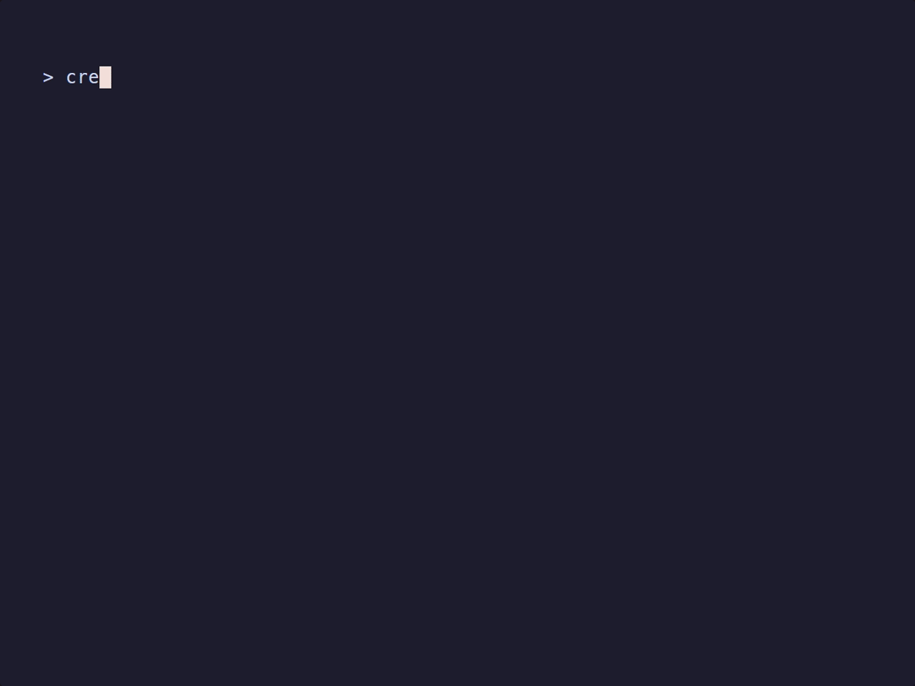 Cremio TUI running in terminal